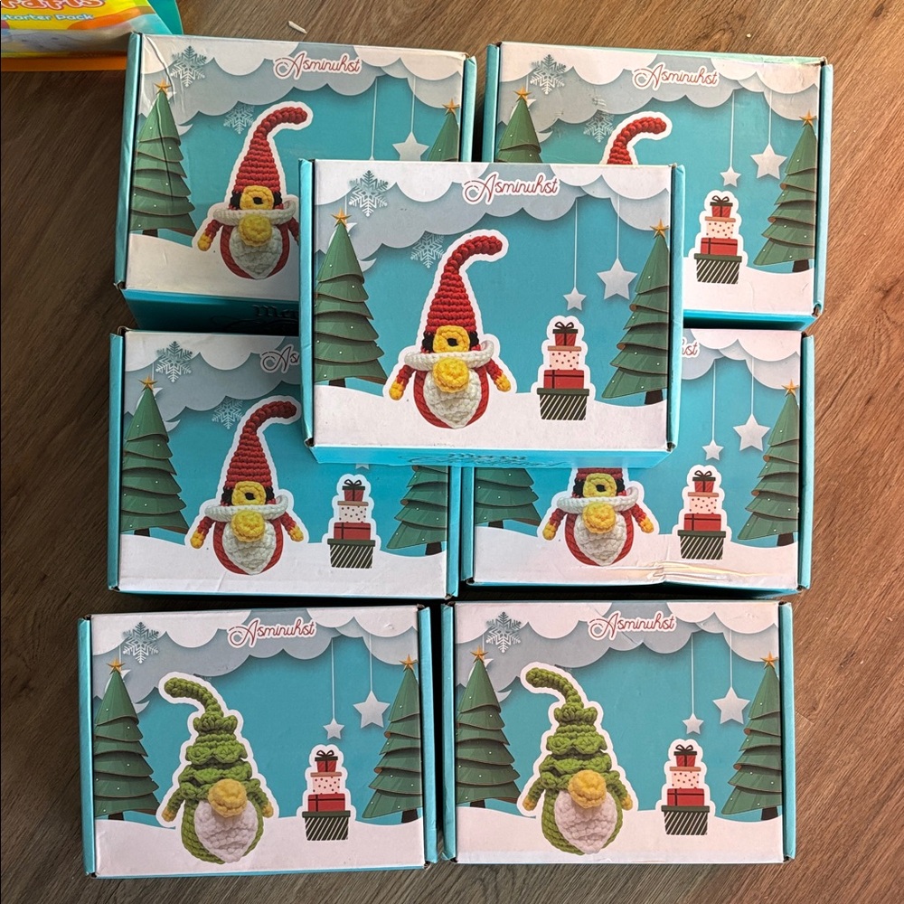 All NWT Crochet kits for beginners Festive Gnome Holiday Decor Sets